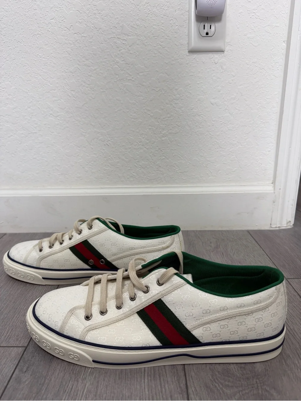 GUCCI Tennis 1977 'White Mini GG' MEN SIZE 13